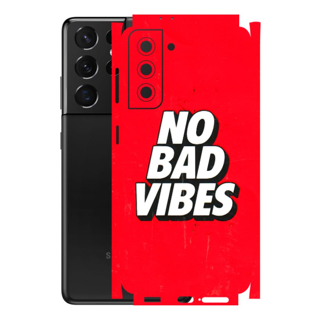 Samsung A/S Series Phone Skins (All Models) - No Bad Vibes - 3D Embossed Finish (L-280) Samsung Galaxy S21 5G