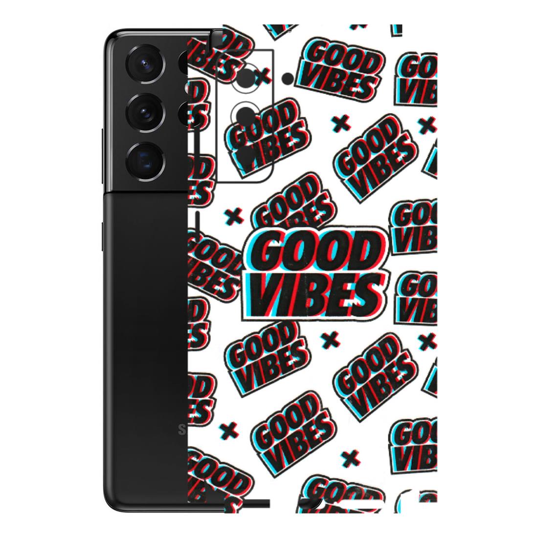 Samsung A/S Series Phone Skins (All Models) - Good Vibes - 3D Embossed Finish (L-282) Samsung Galaxy S21 5G
