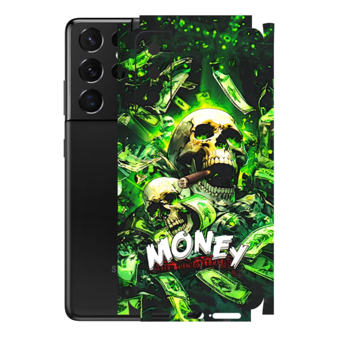 Samsung A/S Series Phone Skins (All Models) - Skull Money - 3D Embossed Finish (L-303) Samsung Galaxy S21 5G
