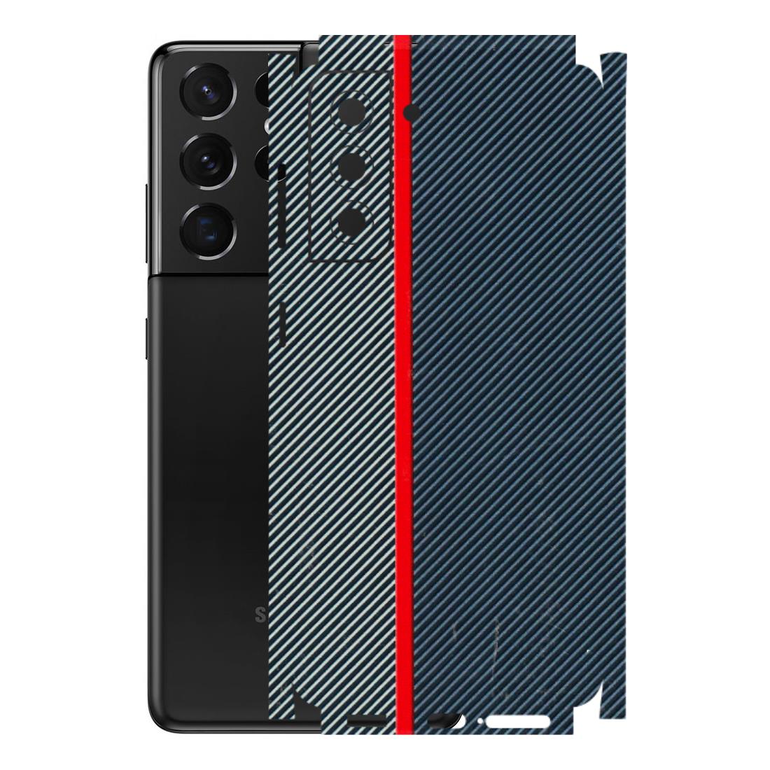 Samsung A/S Series Phone Skins (All Models) - Blue Sober Lines - 3D Embossed Finish (L-305) Samsung Galaxy S21 5G