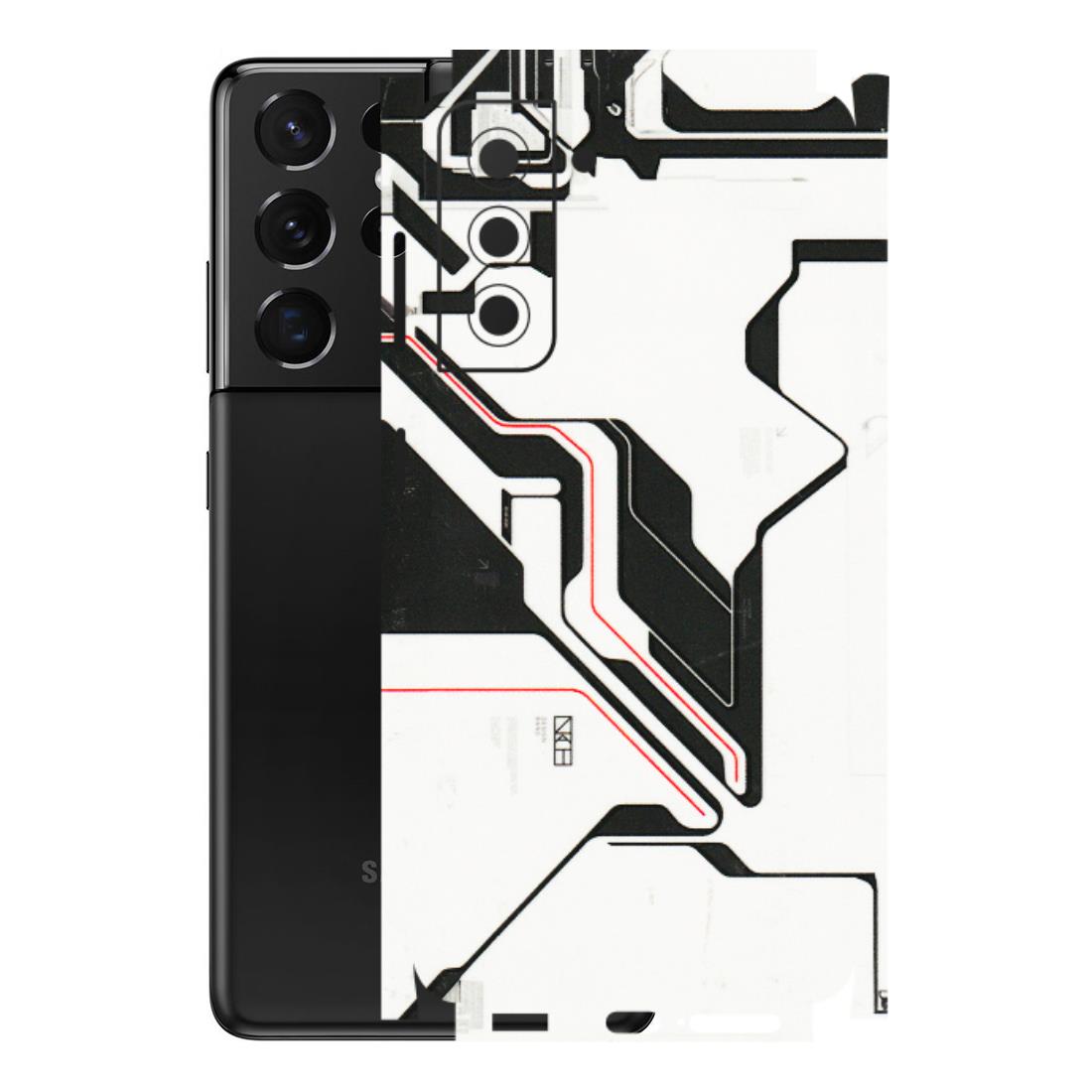 Samsung A/S Series Phone Skins (All Models) - White Techy Logo - 3D Embossed Finish (L-312) Samsung Galaxy S21 5G