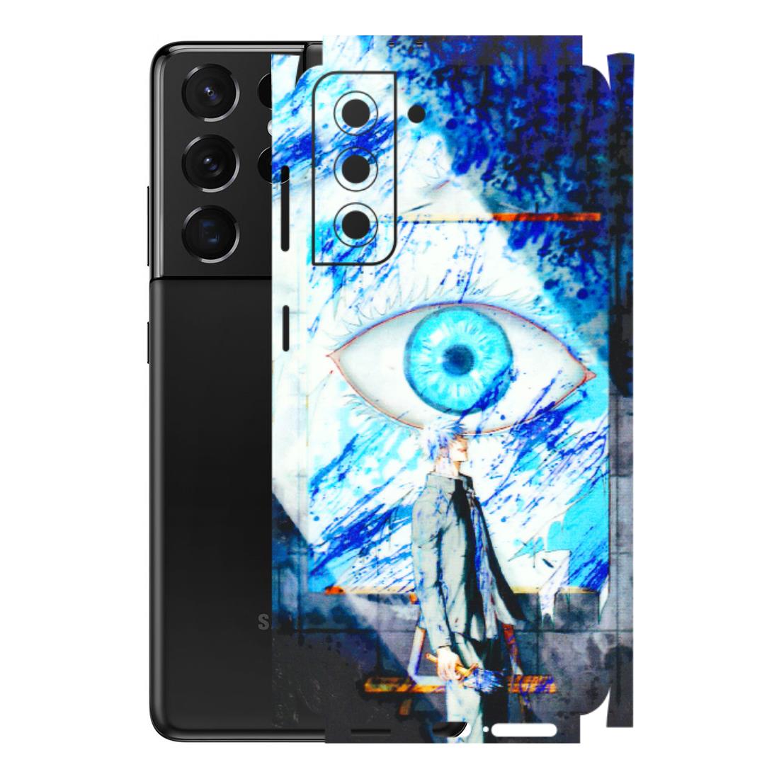 Samsung A/S Series Phone Skins (All Models) - Anime Sea Blue Eye - 3D Embossed Finish (L-318) Samsung Galaxy S21 5G
