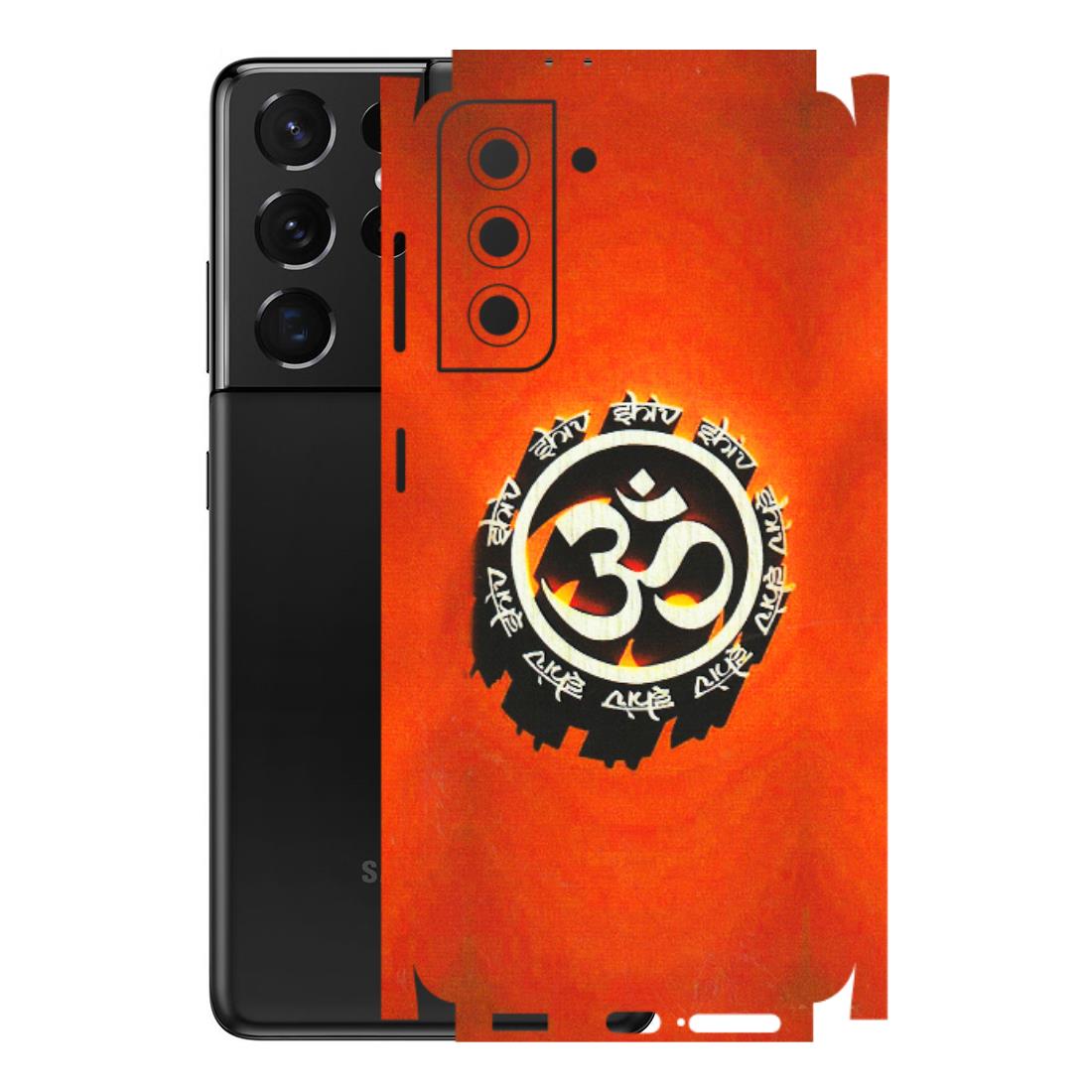 Samsung A/S Series Phone Skins (All Models) - Aum Shiv Orange - 3D Embossed Finish (L-32) Samsung Galaxy S21 5G