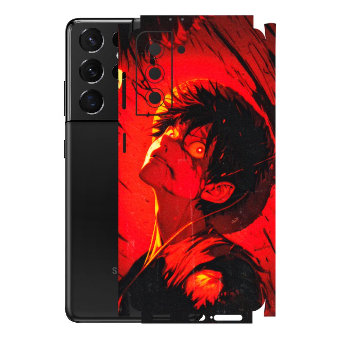 Samsung A/S Series Phone Skins (All Models) - D.Luffy Power Up One Piece Anime - 3D Embossed Finish (L-326) Samsung Galaxy S21 5G