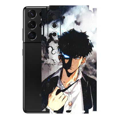 Samsung A/S Series Phone Skins (All Models) - Sung Jinwoo Manhwa Anime - 3D Embossed Finish (L-328) Samsung Galaxy S21 5G