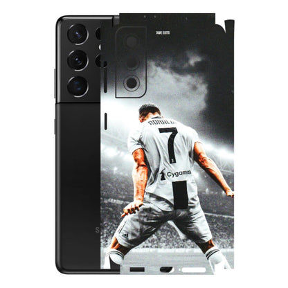 Samsung A/S Series Phone Skins (All Models) - Ronaldo CR7 Crazy - 3D Embossed Finish (L-44) Samsung Galaxy S21 5G