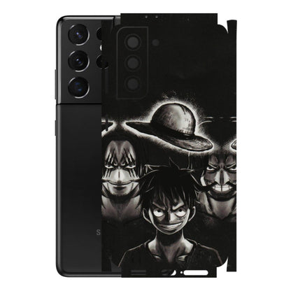 Samsung A/S Series Phone Skins (All Models) - Black Luffy Hat - 3D Embossed Finish (L-57) Samsung Galaxy S21 5G