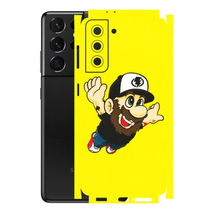 Samsung A/S Series Phone Skins (All Models) - Flying Beardo - 3D Embossed Finish (L-60) Samsung Galaxy S21 5G