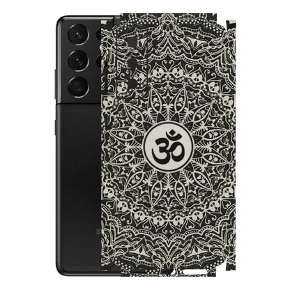 Samsung A/S Series Phone Skins (All Models) - Aum Elegant Mandala - 3D Embossed Finish (L-62) Samsung Galaxy S21 5G