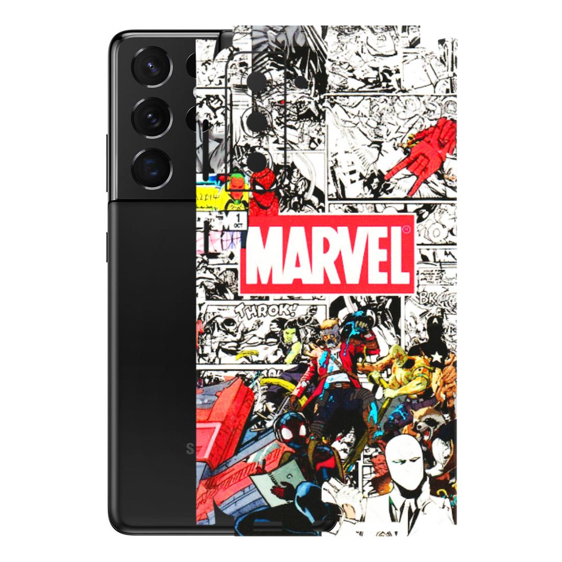Samsung A/S Series Phone Skins (All Models) - Marvel Colorful Comic - 3D Embossed Finish (L-64) Samsung Galaxy S21 5G