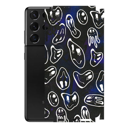 Samsung A/S Series Phone Skins (All Models) - Distorted Smileys - 3D Embossed Finish (L-92) Samsung Galaxy S21 5G