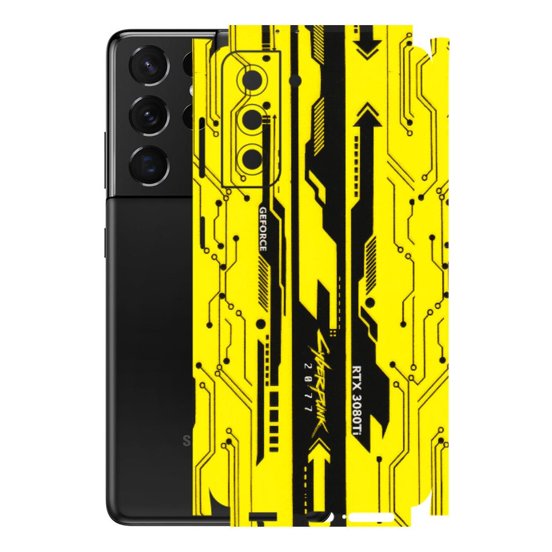 Samsung A/S Series Phone Skins (All Models) - Yellow Cyberpunk - 3D Embossed Finish (L-93) Samsung Galaxy S21 5G