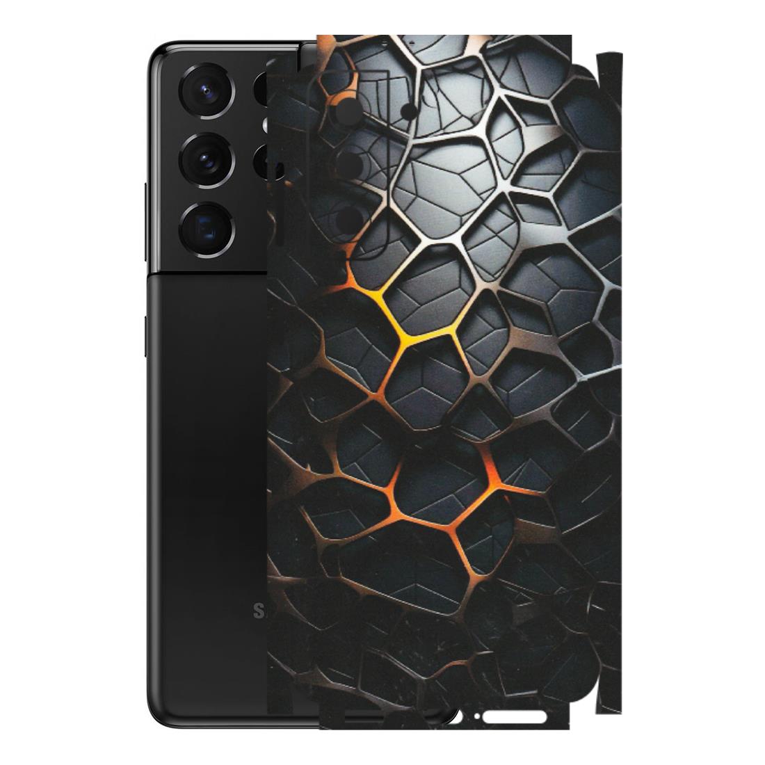 Samsung A/S Series Phone Skins (All Models) - New Abstract Graphite Tiles - Matte Finish (M-130) Samsung Galaxy S21 5G