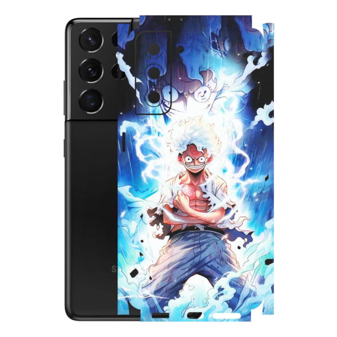 Samsung A/S Series Phone Skins (All Models) - Blue Thunder Luffy Anime - Matte Finish (M-132) Samsung Galaxy S21 5G