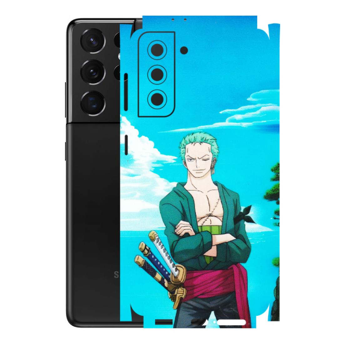 Samsung A/S Series Phone Skins (All Models) - Cool Swordman Zoro Anime - Matte Finish (M-143) Samsung Galaxy S21 5G
