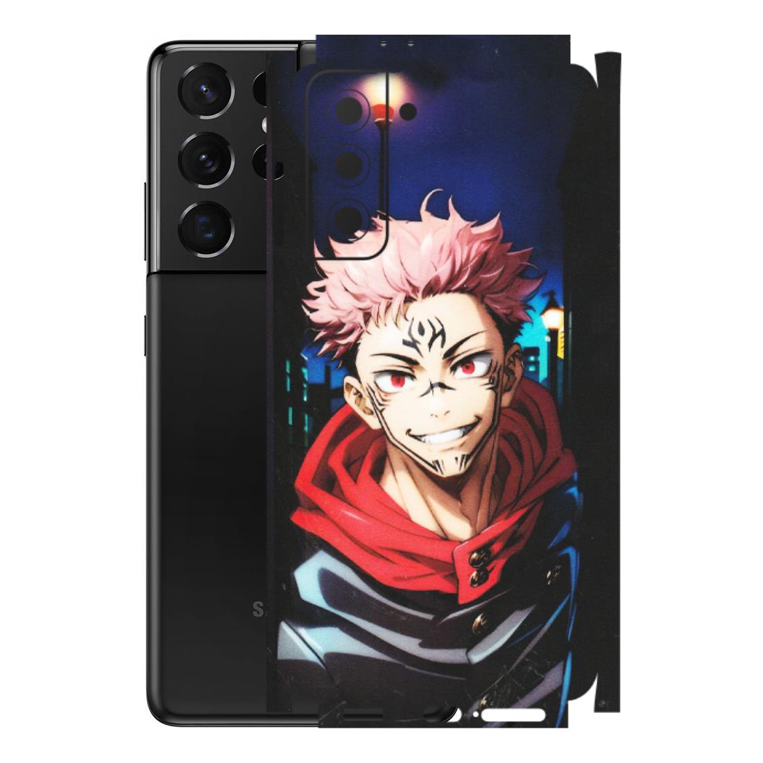 Samsung A/S Series Phone Skins (All Models) - Yuji Itadori Funny Face Anime - Matte Finish (M-152) Samsung Galaxy S21 5G