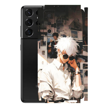 Samsung A/S Series Phone Skins (All Models) - Gojo Satoru Jujustu Kaisen Anime - Matte Finish (M-156) Samsung Galaxy S21 5G