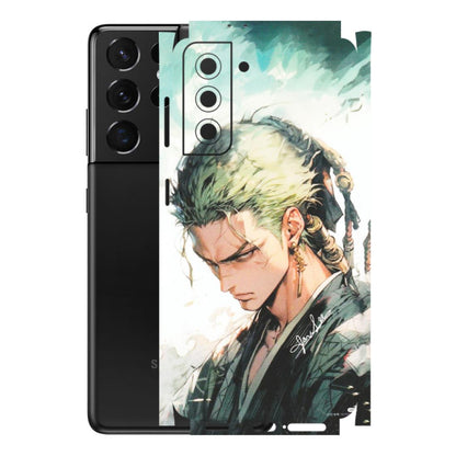 Samsung A/S Series Phone Skins (All Models) - Pirate Hunter One Piece Anime - Matte Finish (M-157) Samsung Galaxy S21 5G