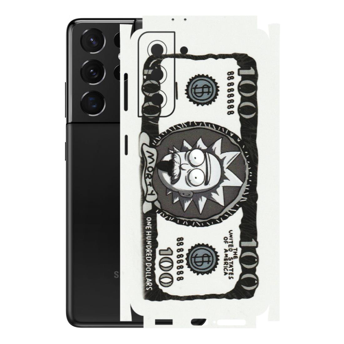 Samsung A/S Series Phone Skins (All Models) - Rick And Morty Hundred Dollar Anime - Matte Finish (M-161) Samsung Galaxy S21 5G