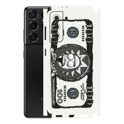 Samsung A/S Series Phone Skins (All Models) - Rick And Morty Hundred Dollar Anime - Matte Finish (M-161) Samsung Galaxy S21 5G