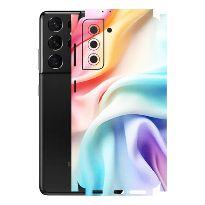 Samsung A/S Series Phone Skins (All Models) - Colourful Silk Cloth - Matte Finish (M-165) Samsung Galaxy S21 5G