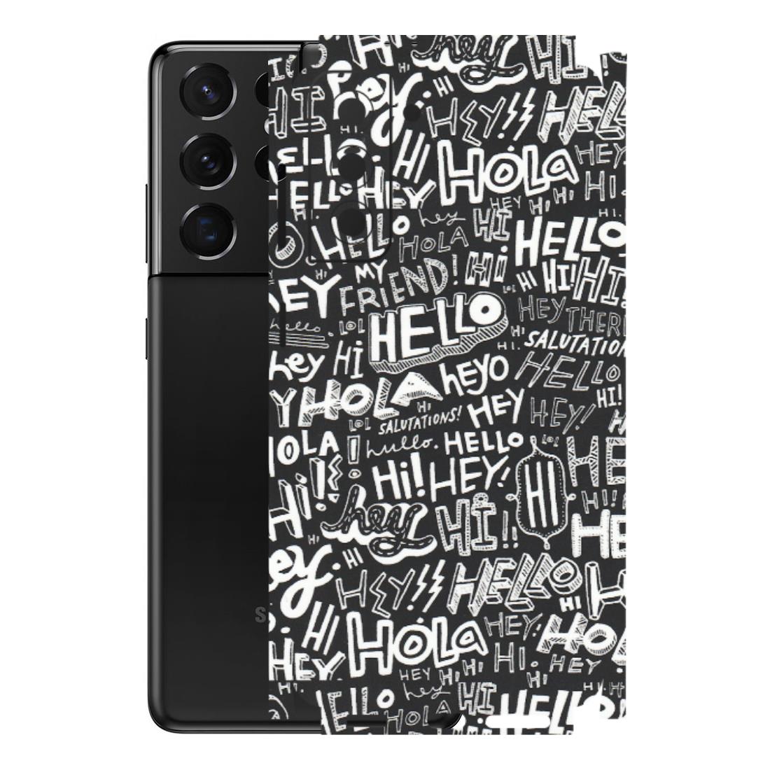 Samsung A/S Series Phone Skins (All Models) - Hi Hello Doodles - Matte Finish (M-25) Samsung Galaxy S21 5G