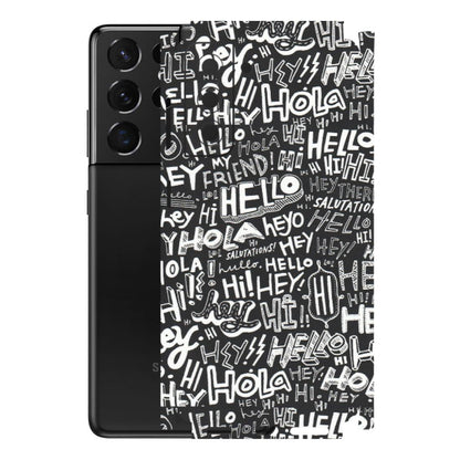 Samsung A/S Series Phone Skins (All Models) - Hi Hello Doodles - Matte Finish (M-25) Samsung Galaxy S21 5G