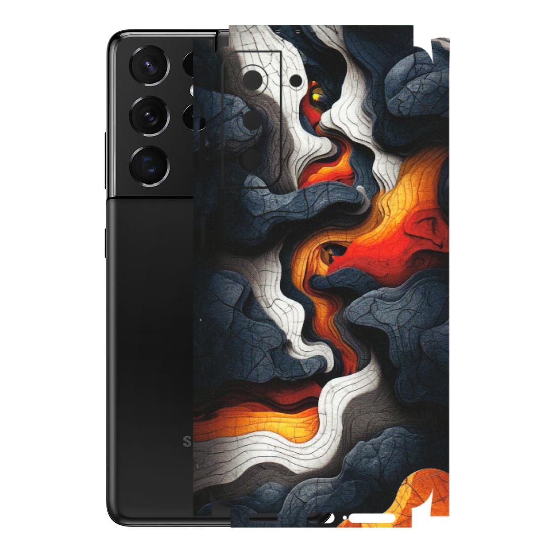 Samsung A/S Series Phone Skins (All Models) - Abstract Volcanic Layers - Matte Finish (M-52) Samsung Galaxy S21 5G