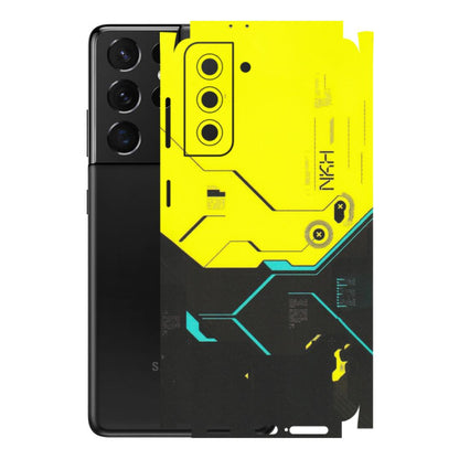 Samsung A/S Series Phone Skins (All Models) - Black Yellow Technica - Matte Finish (M-53) Samsung Galaxy S21 5G