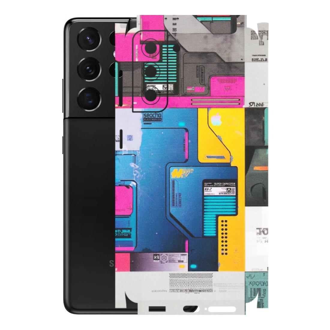 Samsung A/S Series Phone Skins (All Models) - Colourfull Motherboard Internals - Matte Finish (M-55) Samsung Galaxy S21 5G