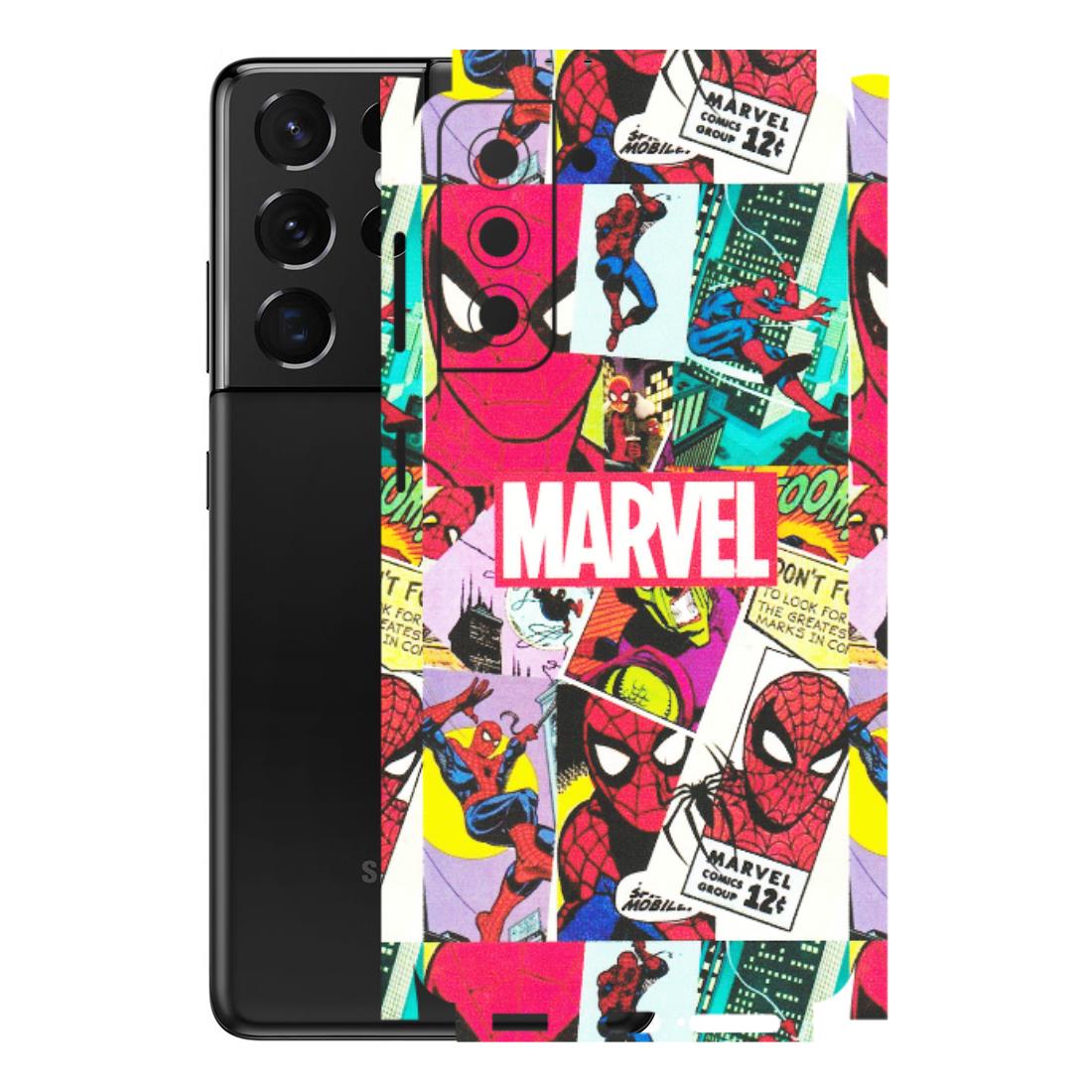 Samsung A/S Series Phone Skins (All Models) - Marvel Comic Spiderman Grafitti - Matte Finish (M-72) Samsung Galaxy S21 5G