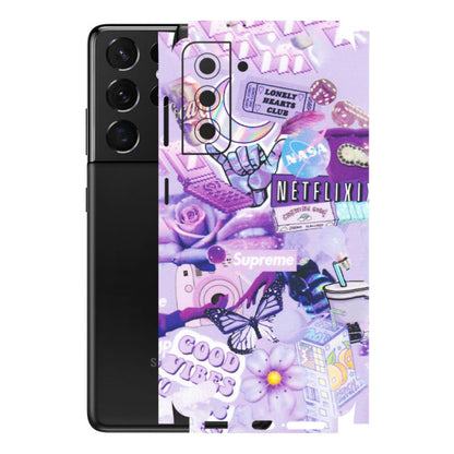 Samsung A/S Series Phone Skins (All Models) - Supreme Purple Magic - Matte Finish (M-88) Samsung Galaxy S21 5G