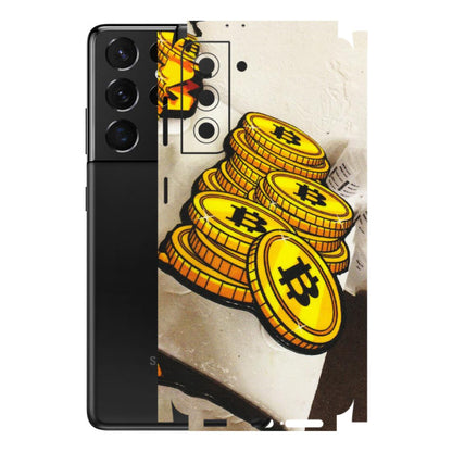 Samsung A/S Series Phone Skins (All Models) - Billionaire Bitcoin Collection - Matte Finish (M-92) Samsung Galaxy S21 5G