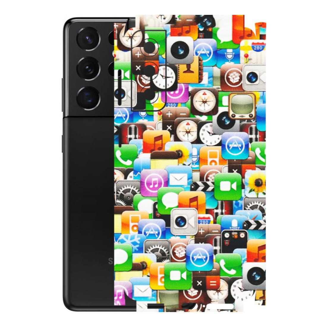 Samsung A/S Series Phone Skins (All Models) - All Apple Icons - Matte Finish (M-93) Samsung Galaxy S21 5G