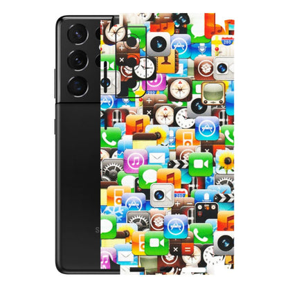 Samsung A/S Series Phone Skins (All Models) - All Apple Icons - Matte Finish (M-93) Samsung Galaxy S21 5G