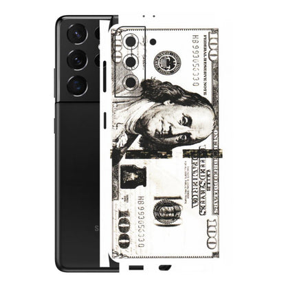 Samsung A/S Series Phone Skins (All Models) - 100 Dollar Currency - Transparent Finish (T-01) Samsung Galaxy S21 5G