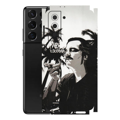 Samsung A/S Series Phone Skins (All Models) - Pab Escobar - Transparent Finish (T-05) Samsung Galaxy S21 5G