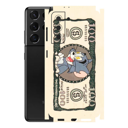 Samsung A/S Series Phone Skins (All Models) - One Hundred Dollar Tom - Transparent Finish (T-16) Samsung Galaxy S21 5G