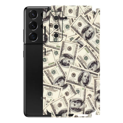 Samsung A/S Series Phone Skins (All Models) - Dollar Lover - Transparent Finish (T-17) Samsung Galaxy S21 5G