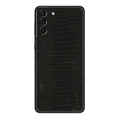 Samsung A/S Series Phone Skins (All Models) - Snake Leather Black - 3D Embossed Finish (L-107) Samsung Galaxy S21 5G