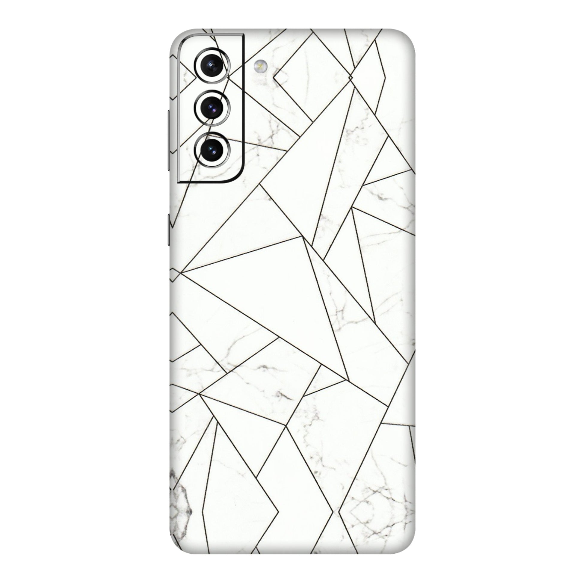 Samsung A/S Series Phone Skins (All Models) - Luxury White Marble Effect - 3D Embossed Finish (L-168) Samsung Galaxy S21 5G