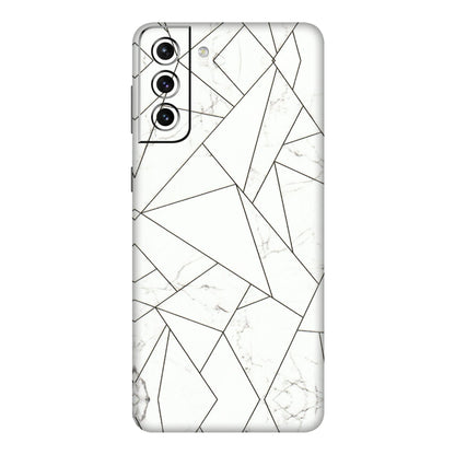 Samsung A/S Series Phone Skins (All Models) - Luxury White Marble Effect - 3D Embossed Finish (L-168) Samsung Galaxy S21 5G