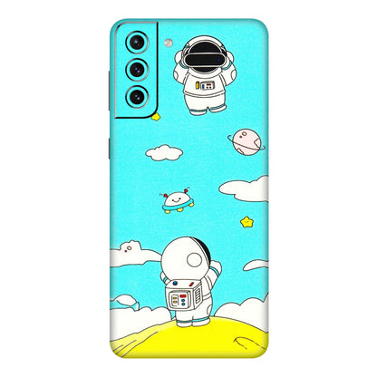 Samsung A/S Series Phone Skins (All Models) - Blue Skies Astro Float - 3D Embossed Finish (L-230) Samsung Galaxy S21 5G