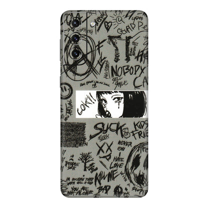 Samsung A/S Series Phone Skins (All Models) - Never Have Love Anime - 3D Embossed Finish (L-260) Samsung Galaxy S21 5G