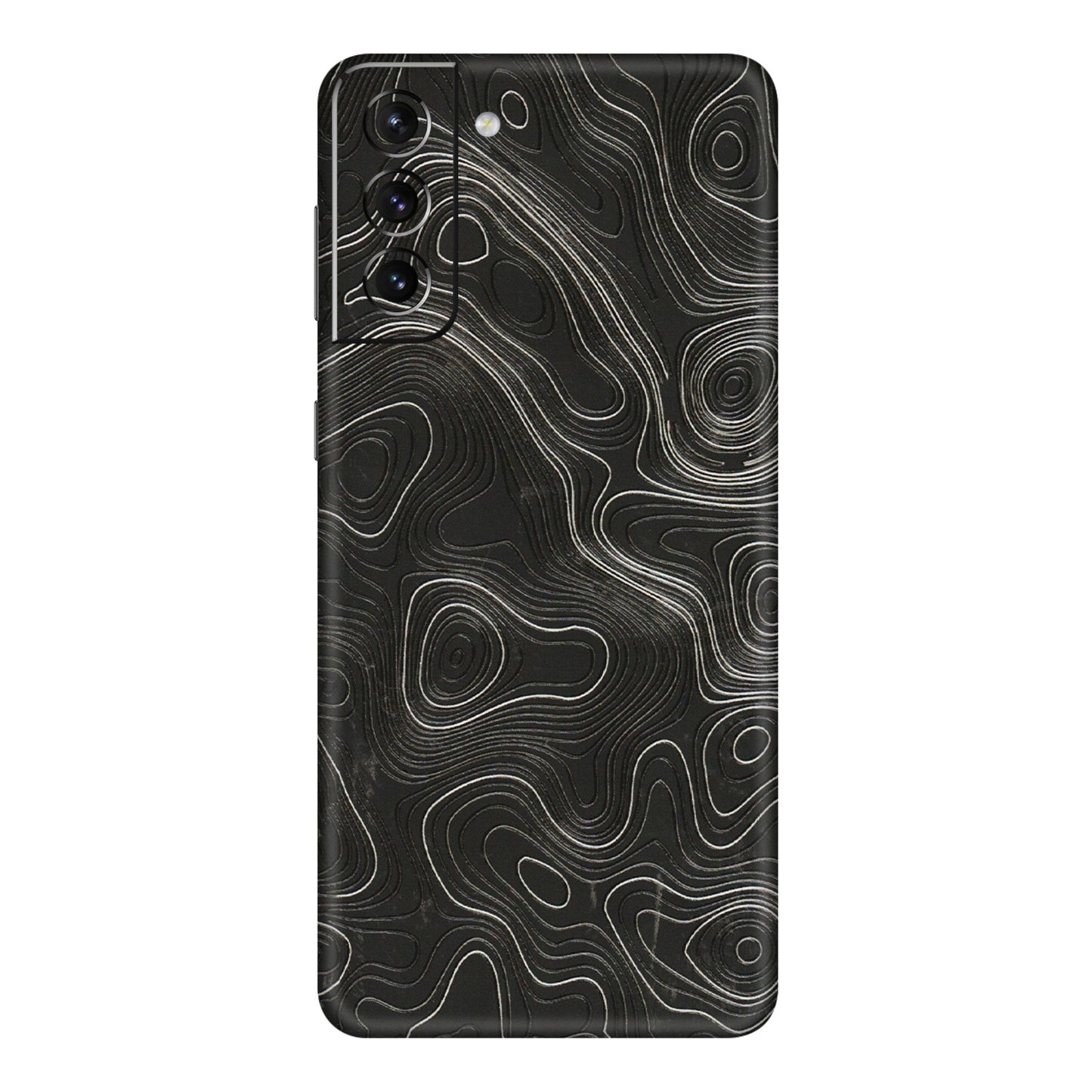 Samsung A/S Series Phone Skins (All Models) - Abstract White Line Map - 3D Embossed Finish (L-269) Samsung Galaxy S21 5G