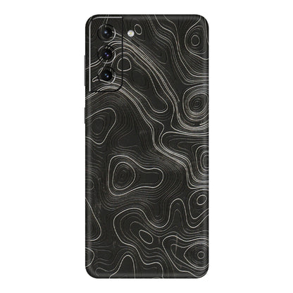 Samsung A/S Series Phone Skins (All Models) - Abstract White Line Map - 3D Embossed Finish (L-269) Samsung Galaxy S21 5G
