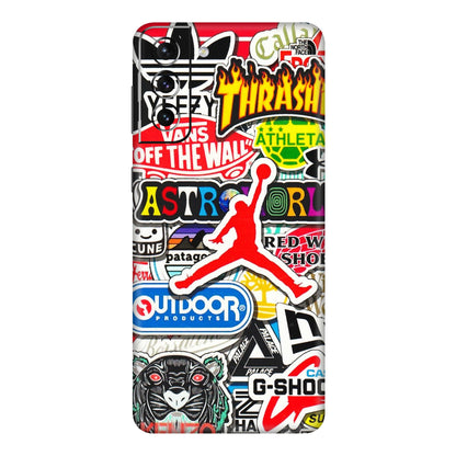 Samsung A/S Series Phone Skins (All Models) - Multi Brands Sticker Graffiti - 3D Embossed Finish (L-37) Samsung Galaxy S21 5G