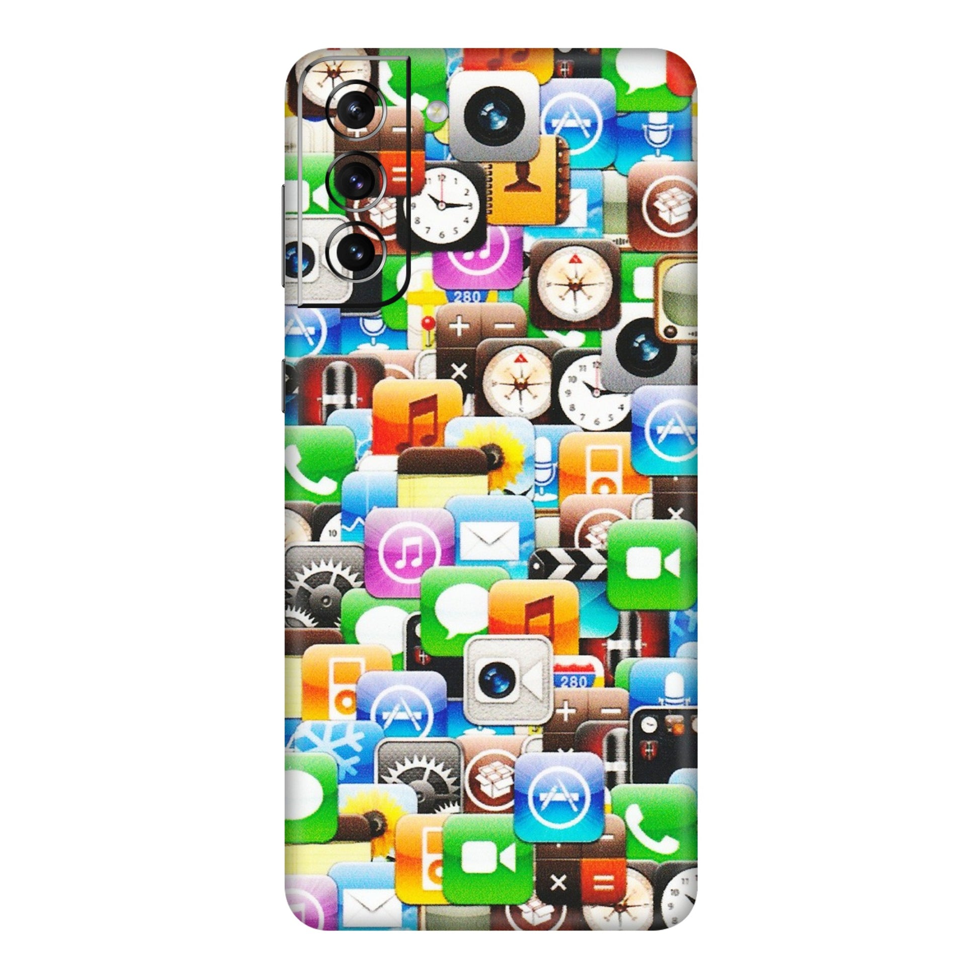 Samsung A/S Series Phone Skins (All Models) - All Apple Icons - Matte Finish (M-93) Samsung Galaxy S21 5G