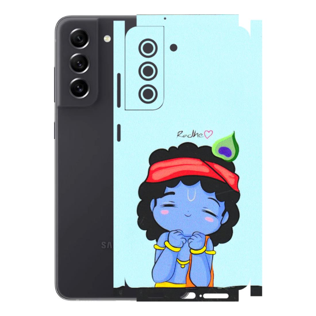 Samsung A/S Series Phone Skins (All Models) - Radhe Radhe Cute Toon - 3D Embossed Finish (L-05) Samsung Galaxy S21 FE 5G
