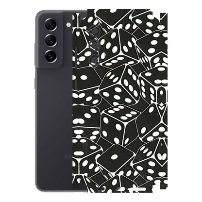 Samsung A/S Series Phone Skins (All Models) - Big Black Dices - 3D Embossed Finish (L-106) Samsung Galaxy S21 FE 5G